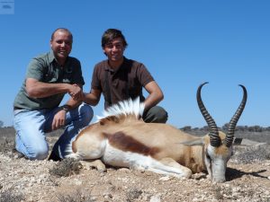 Sr Garcia de la Peña con un gran Springbok Kalahari